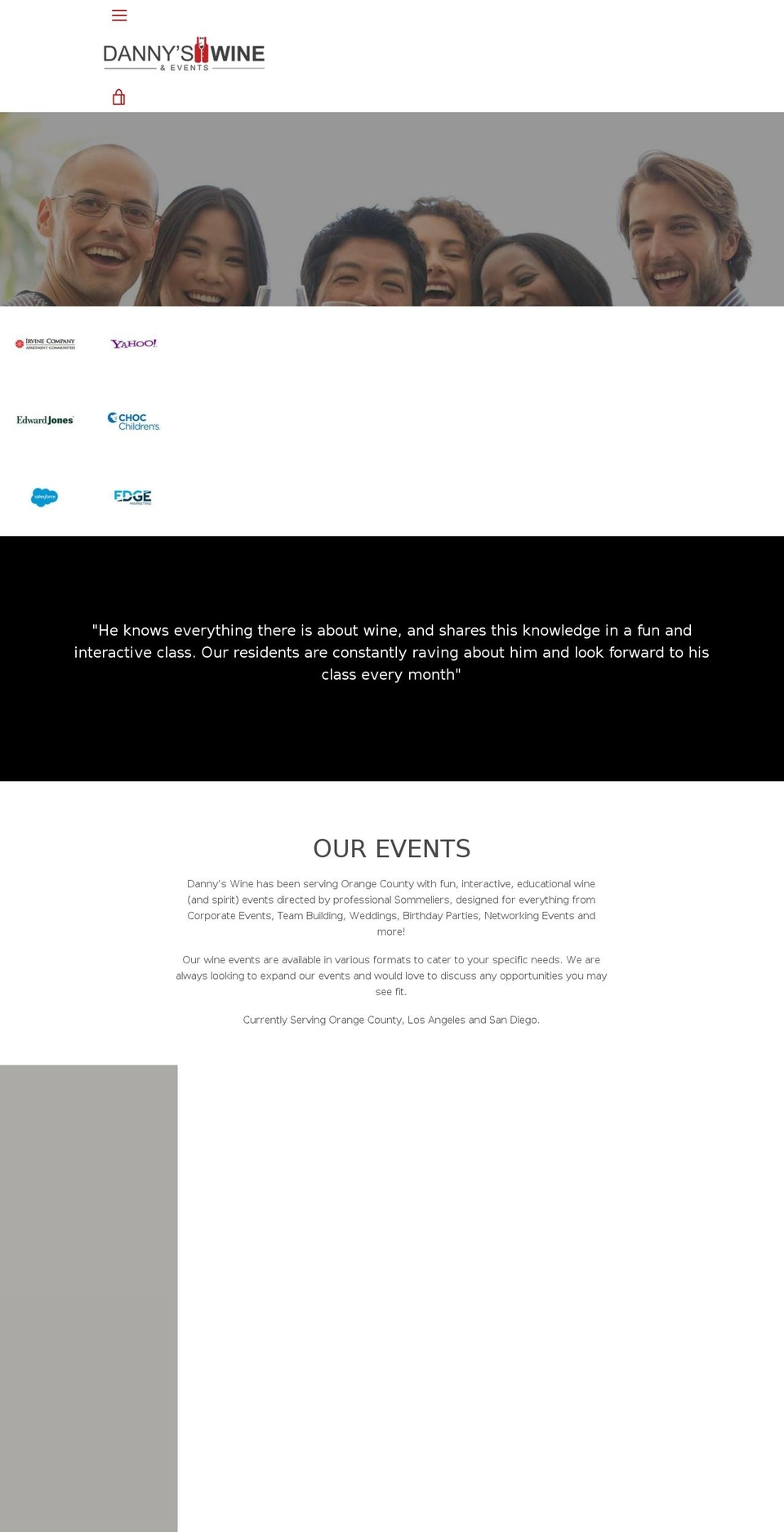 dannyswines.com — Shopify storefront screenshot