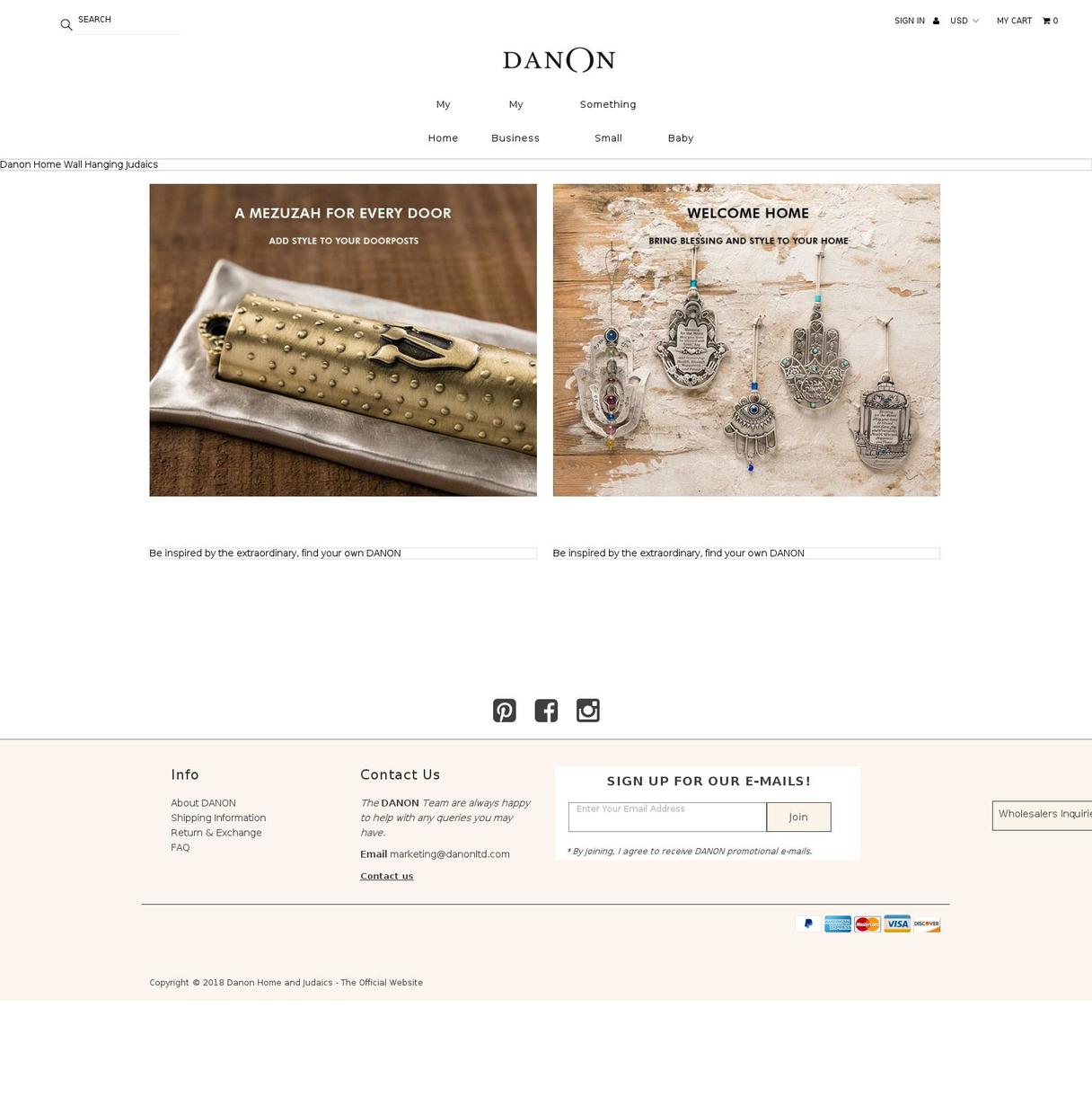 New Home Page Shopify theme site example danonhome.com