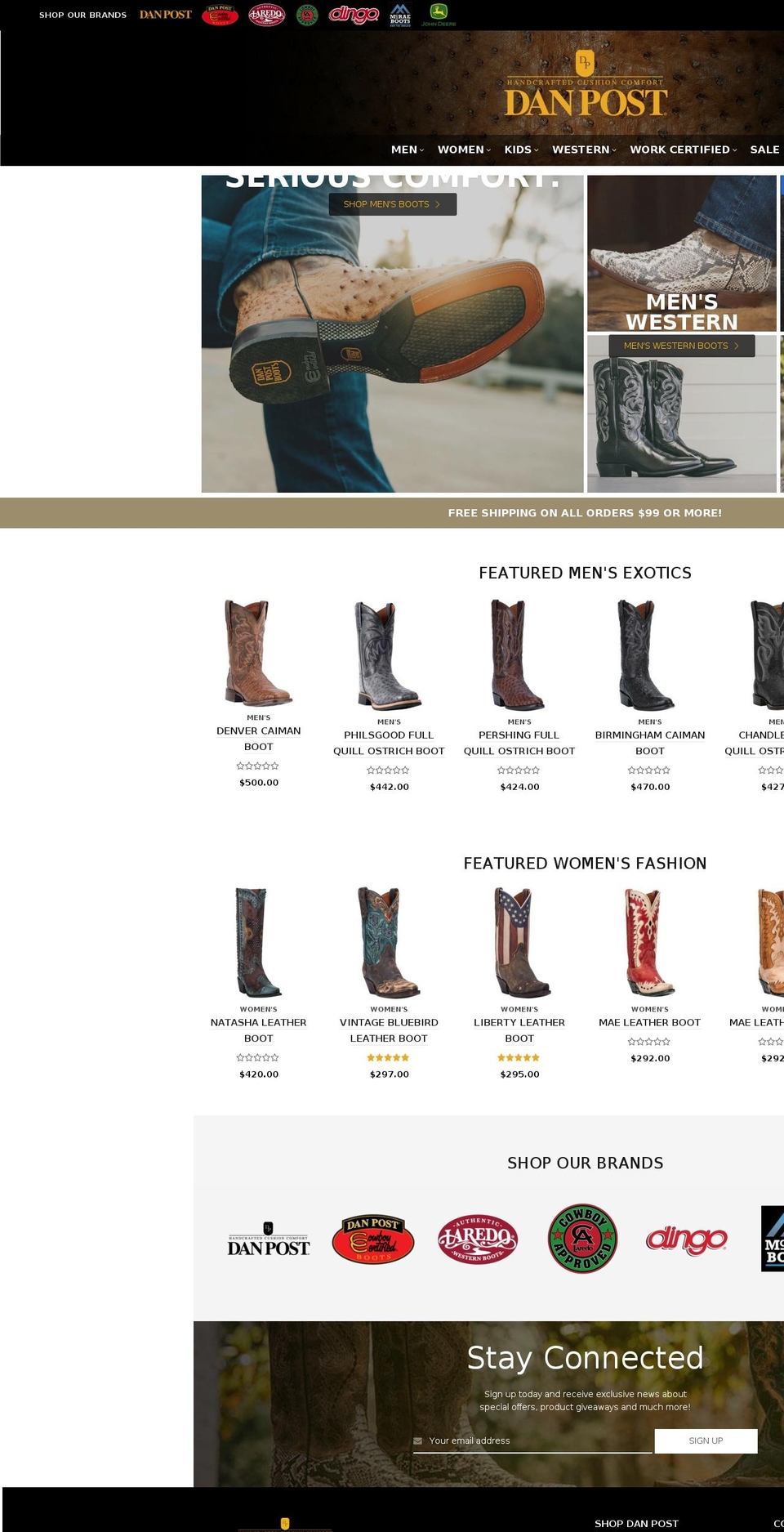 danpostboots.com — Shopify storefront screenshot