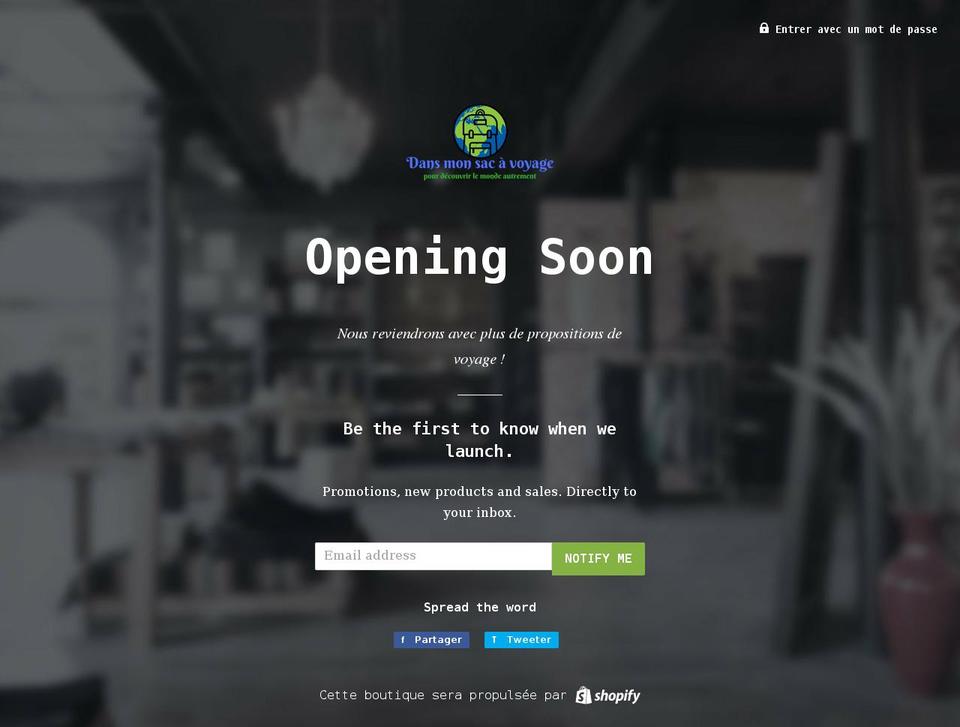 dans-mon-sac-a-voyage.com — Shopify storefront screenshot