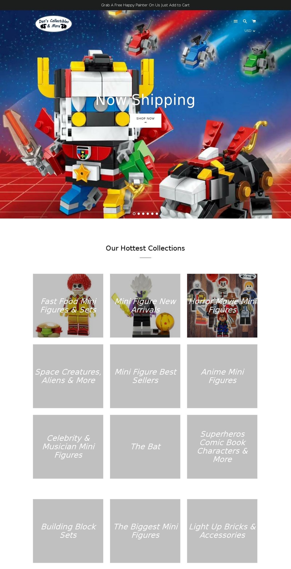 danscollectiblesandmore.com shopify website screenshot
