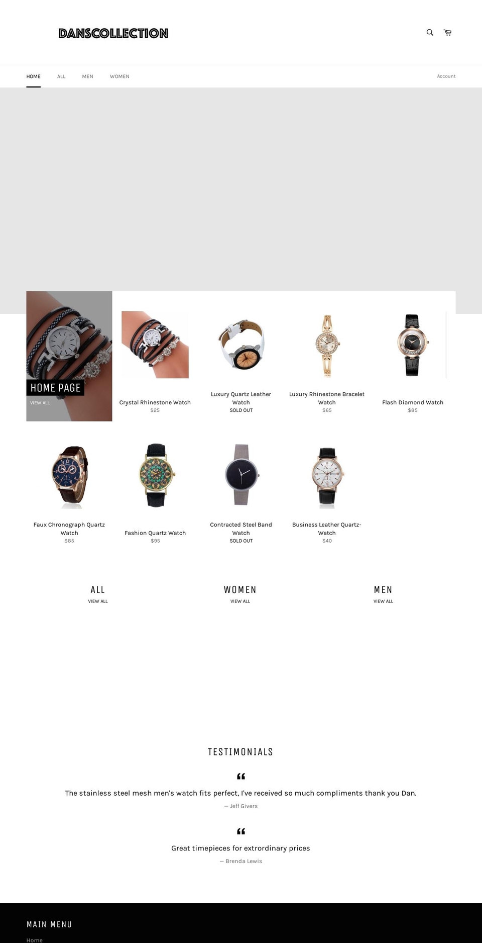 danscollection.com — Shopify storefront screenshot