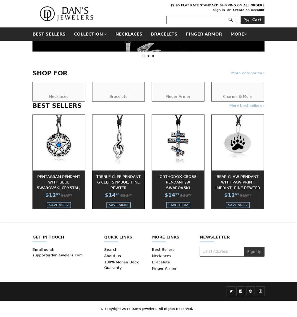 dansjewelers.com shopify website screenshot