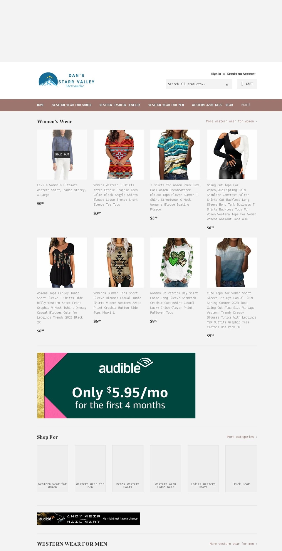 dansmercantile.com shopify website screenshot
