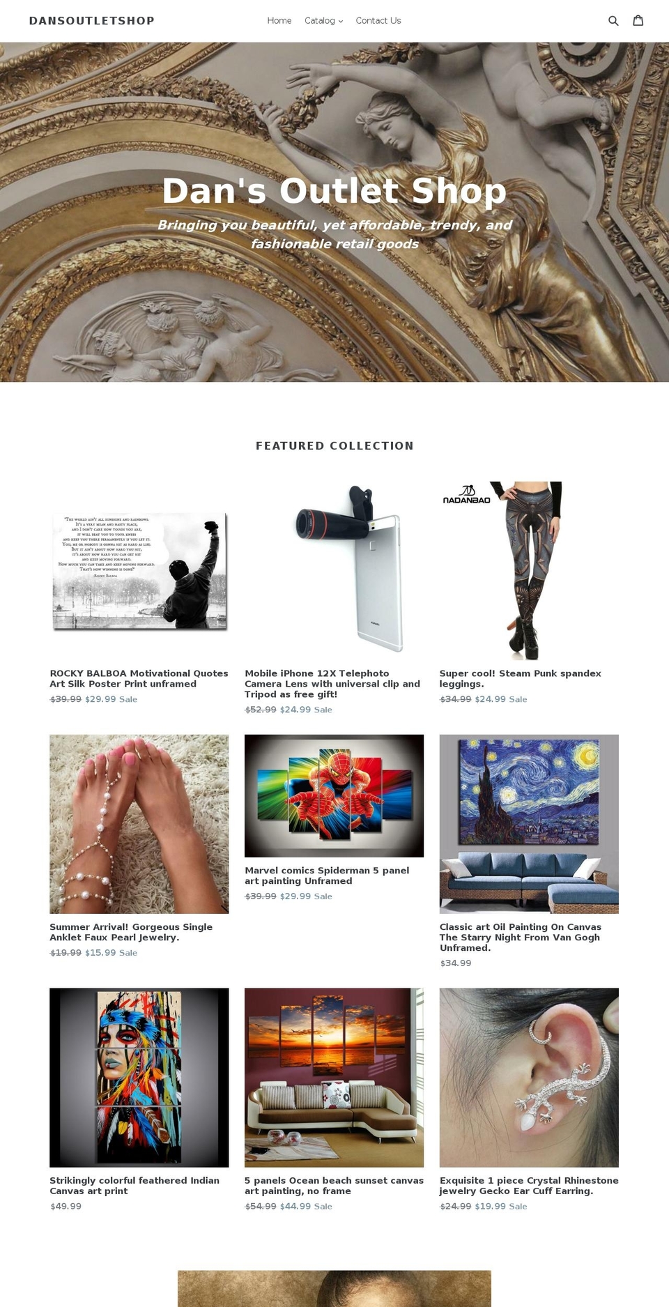 dansoutletshop.com — Shopify storefront screenshot