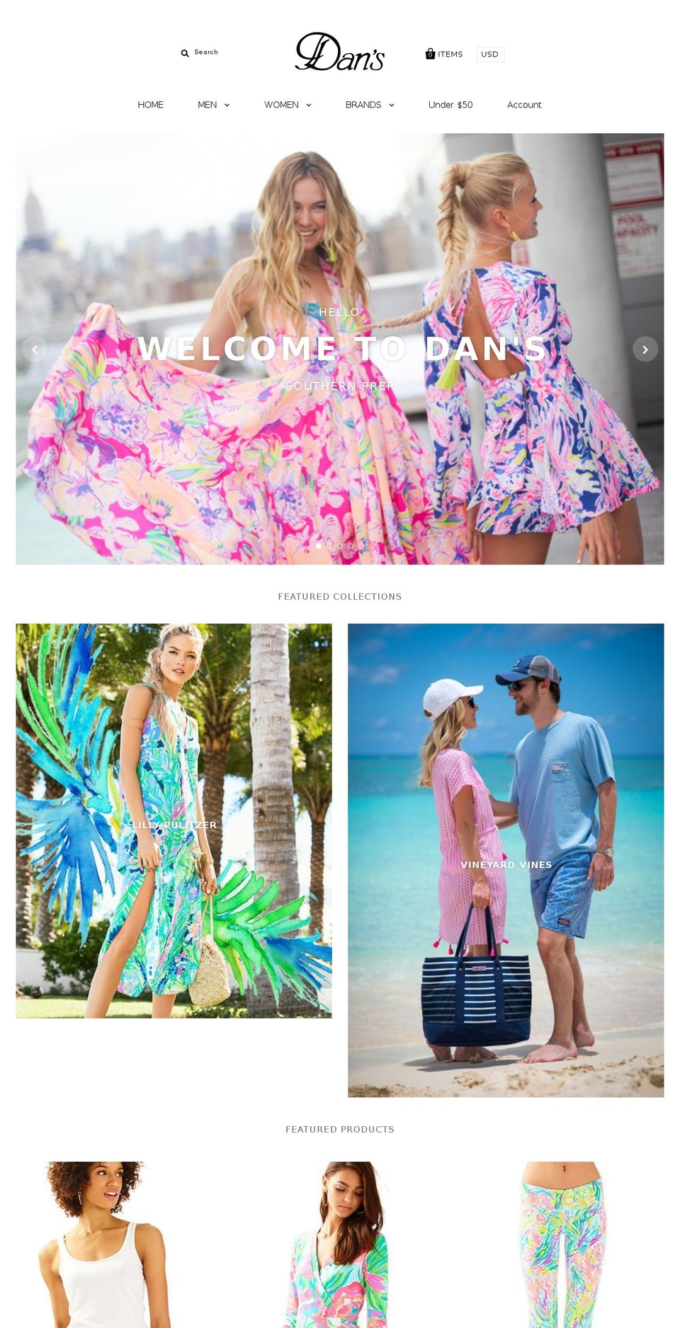 danssouthernprep.com shopify website screenshot