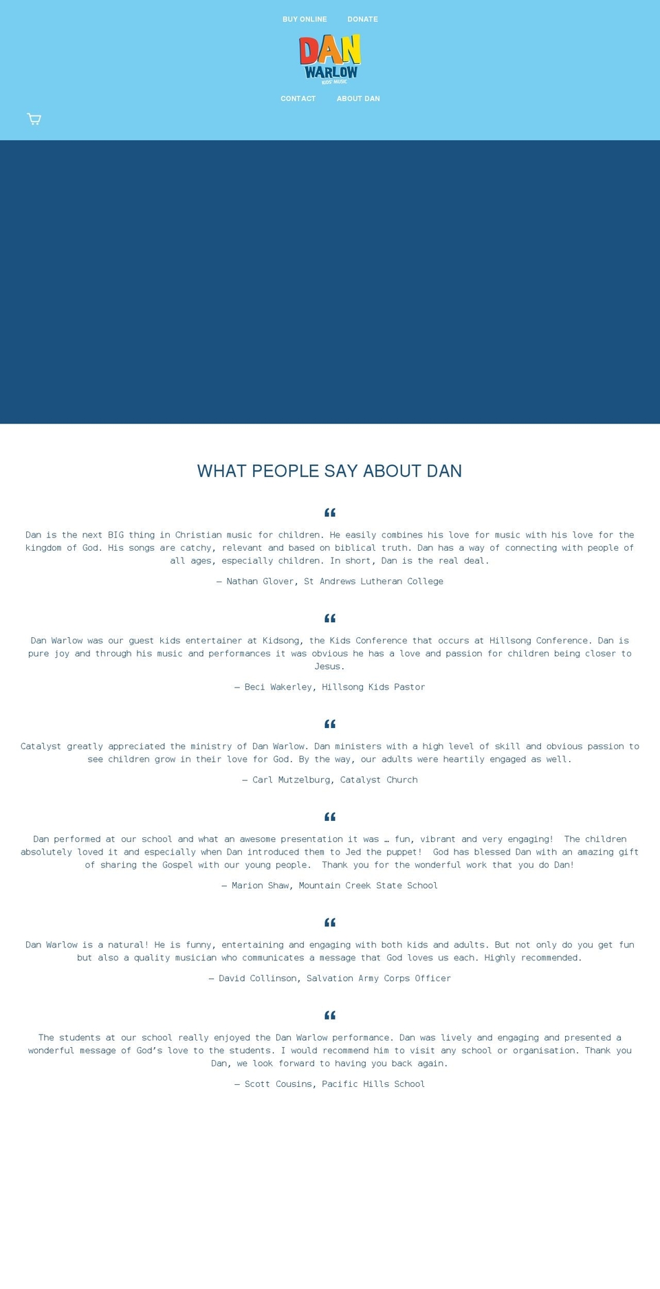 danwarlow.com shopify website screenshot