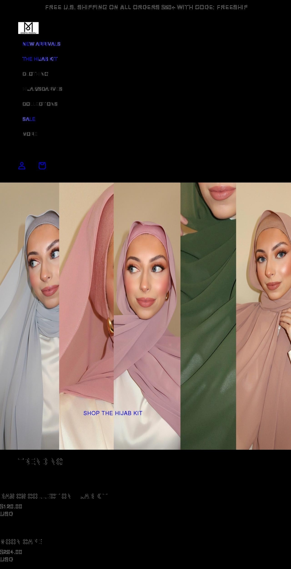 danyamarou.com shopify website screenshot