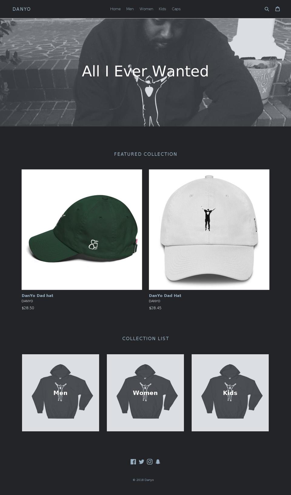 danyomerch.com — Shopify storefront screenshot