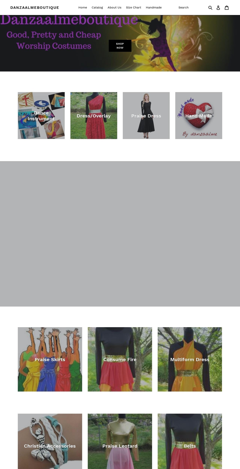 danzaalme.com shopify website screenshot