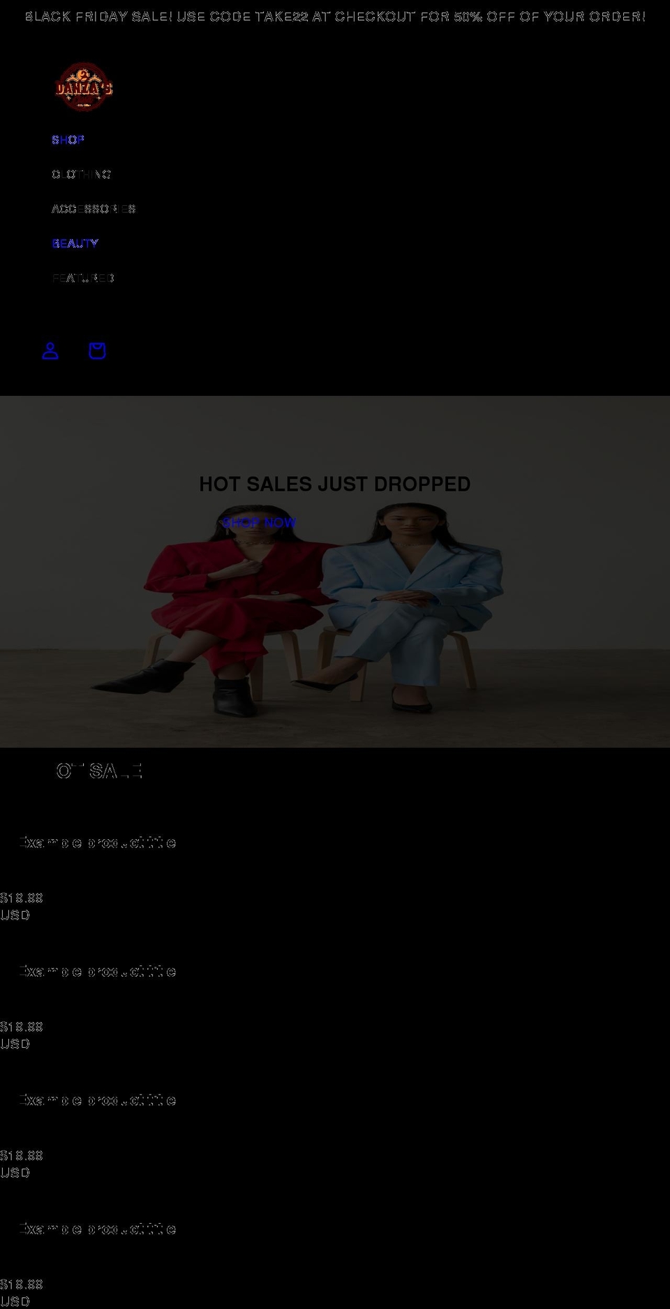 danzaesq.com shopify website screenshot