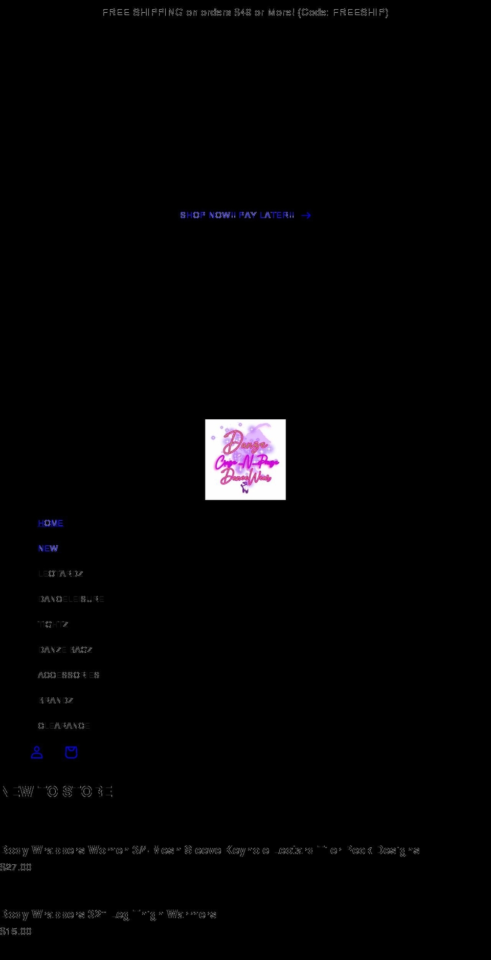 danzecrazenpraize.com shopify website screenshot