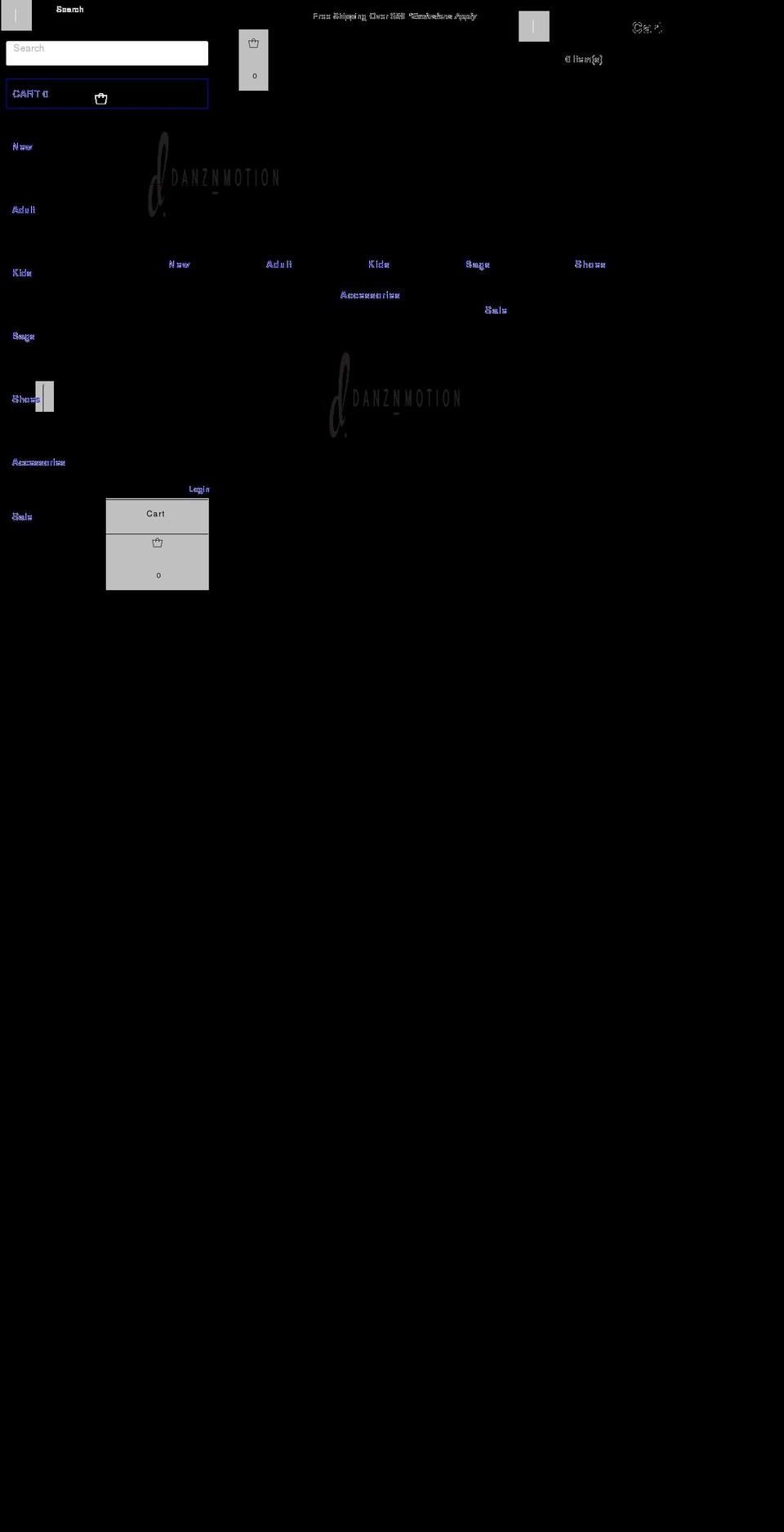 danznmotionshop.com — Shopify storefront screenshot