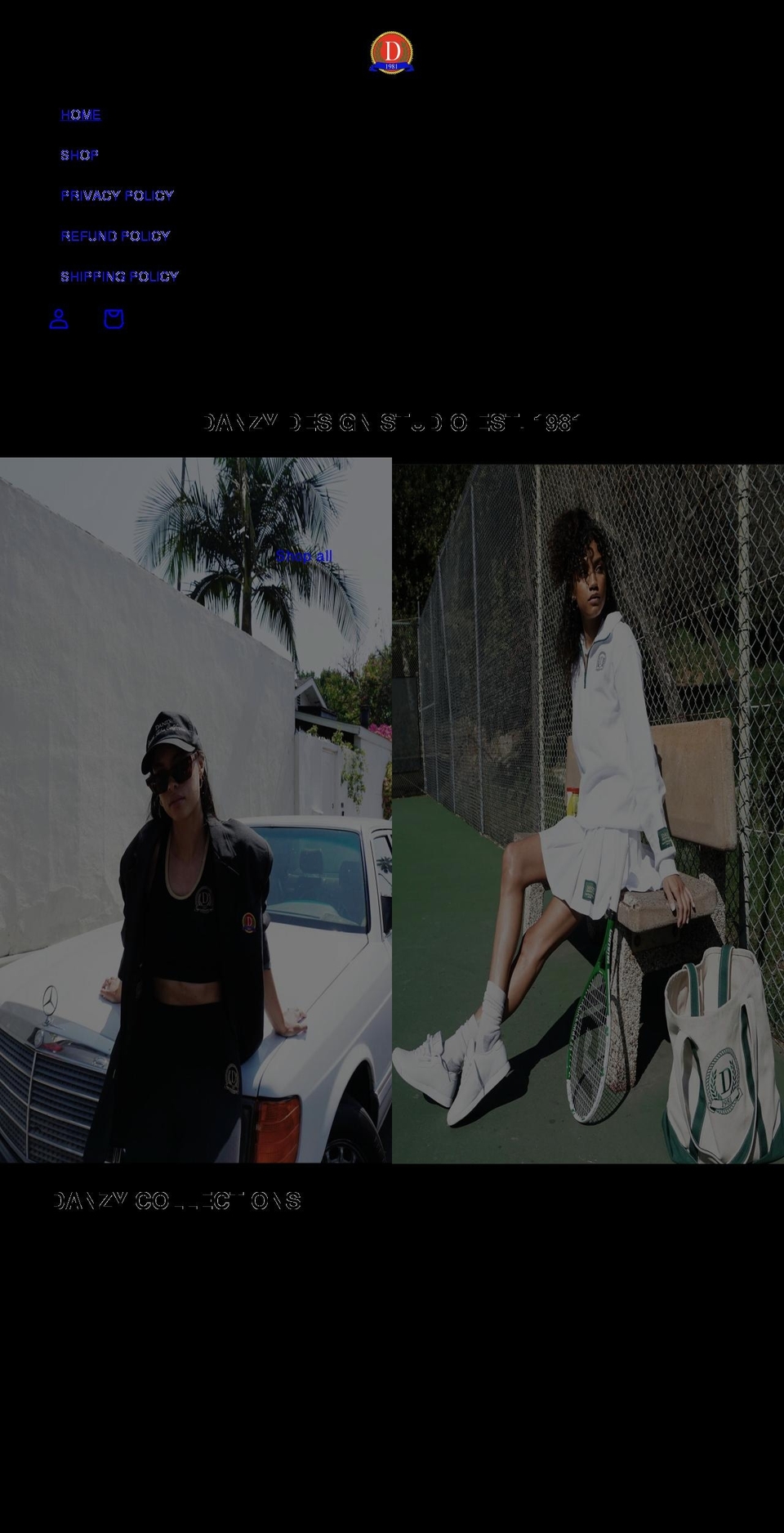 danzyus.com shopify website screenshot