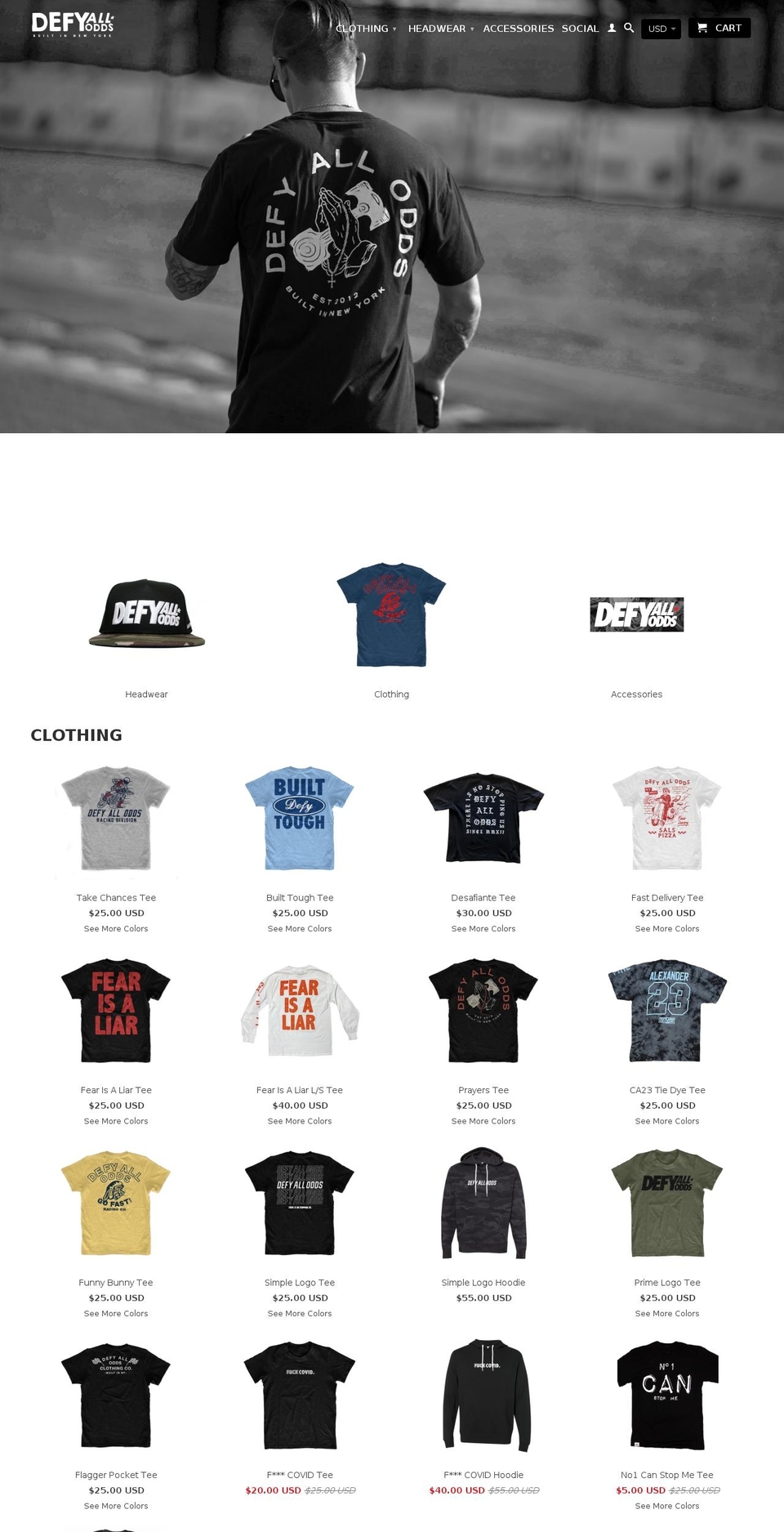 daoapparel.com shopify website screenshot