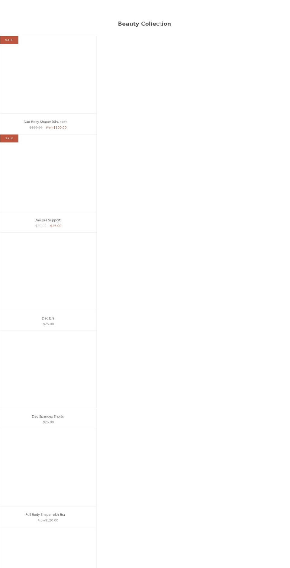 daobodyshapers.com shopify website screenshot