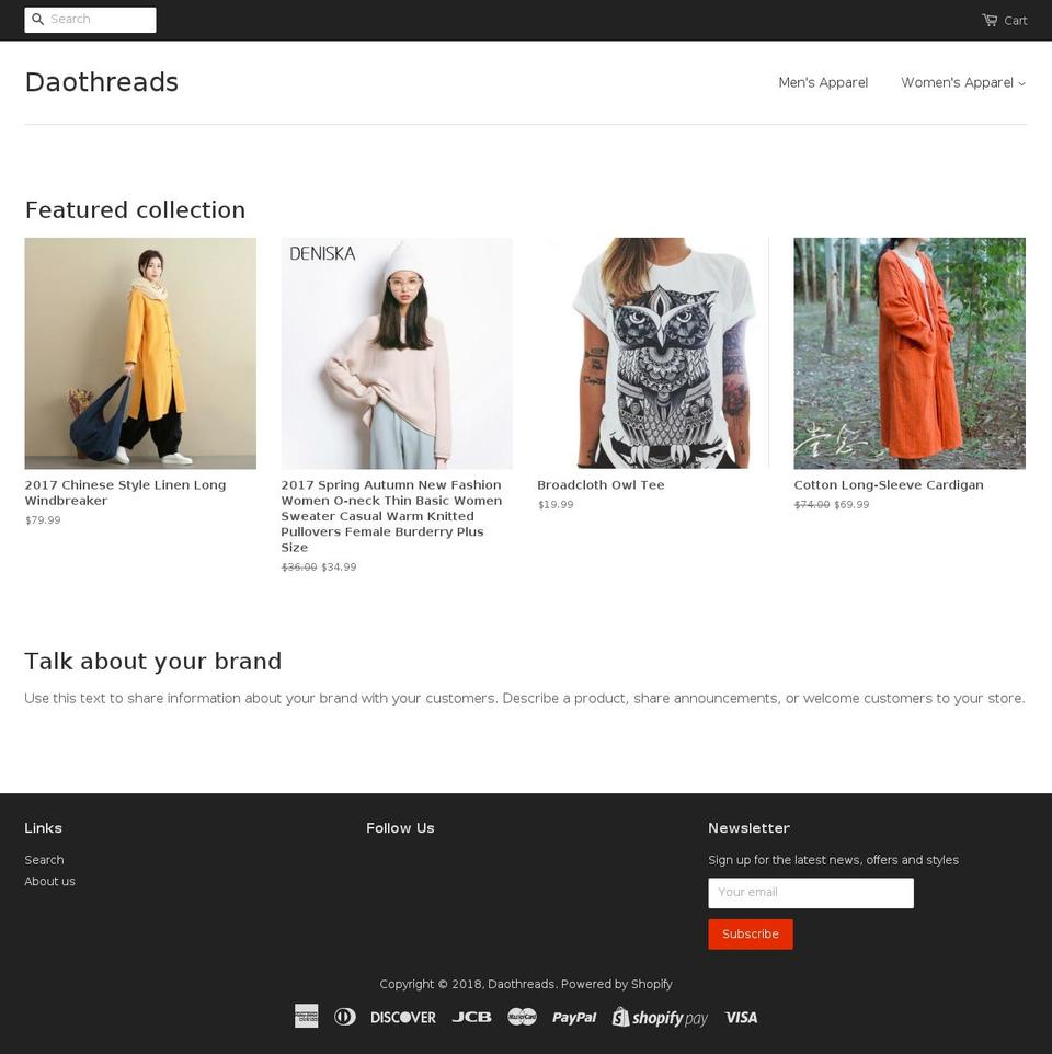 daothreads.com — Shopify storefront screenshot