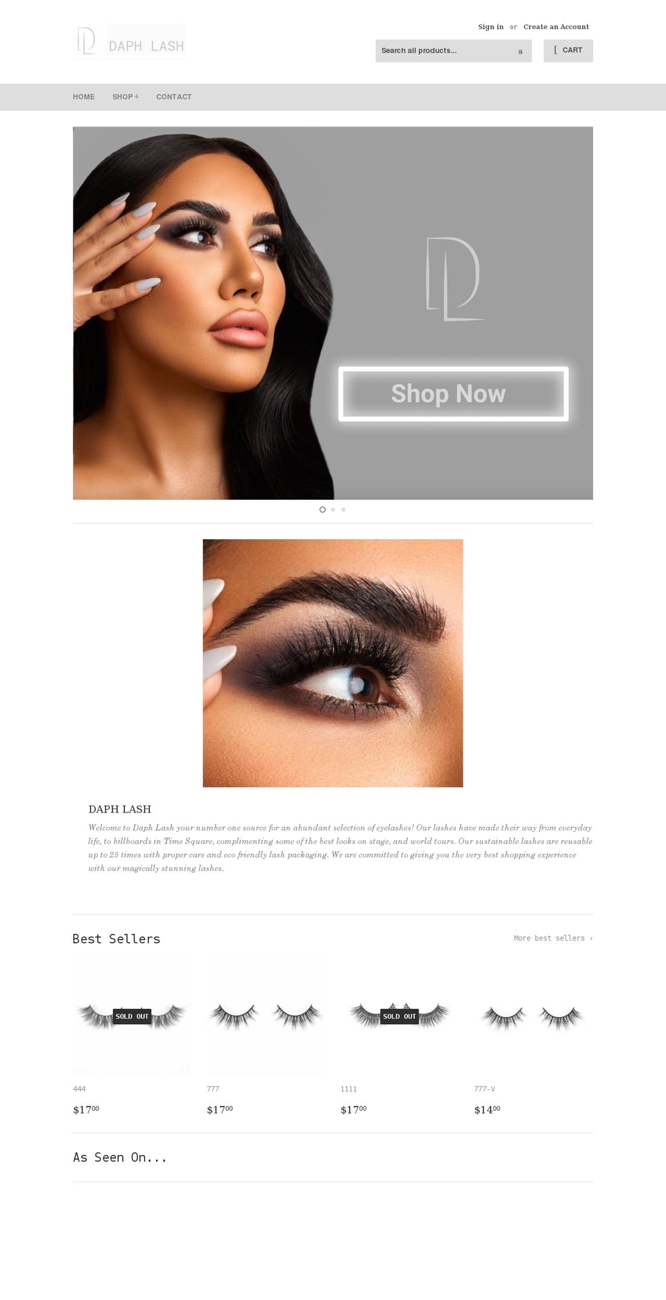 daphlash.com shopify website screenshot