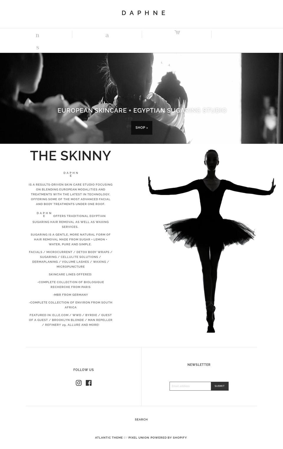 daphne.studio shopify website screenshot