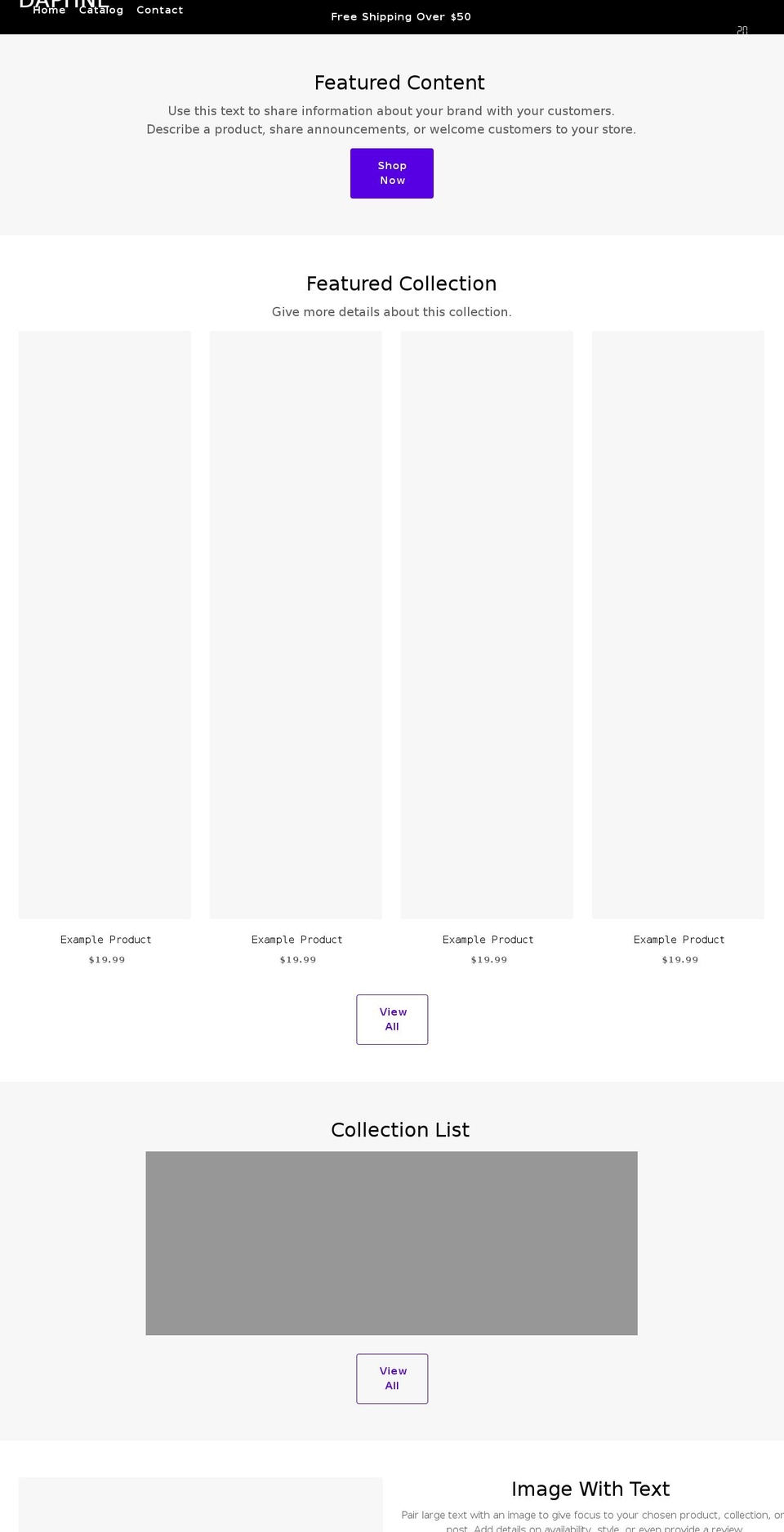 daphnemarketing.com shopify website screenshot