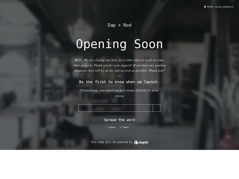 dapnod.com shopify website screenshot