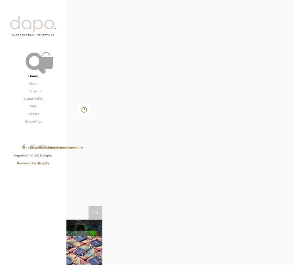 dapoware.com — Shopify storefront screenshot