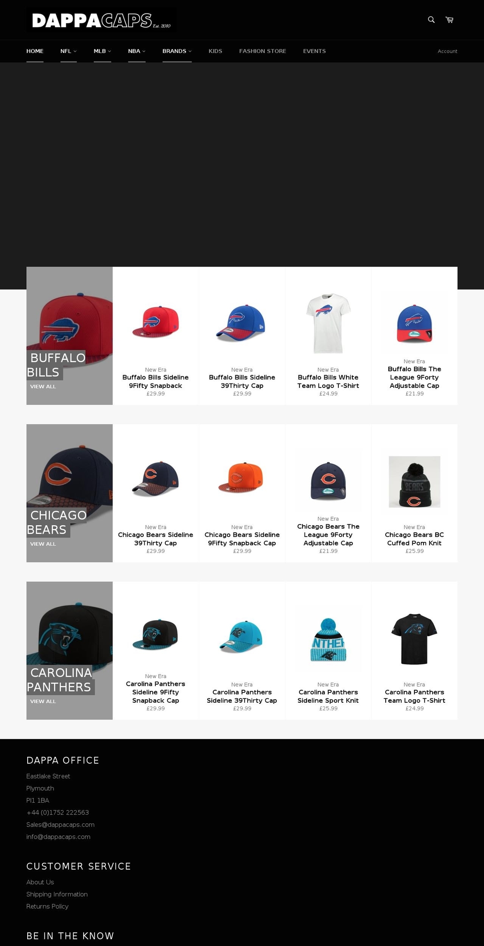 dappacaps.com — Shopify storefront screenshot