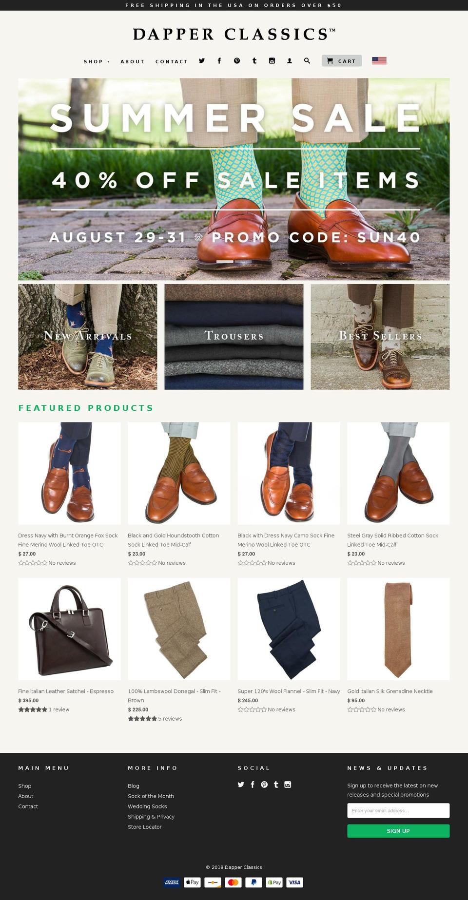 dapper3.com — Shopify storefront screenshot