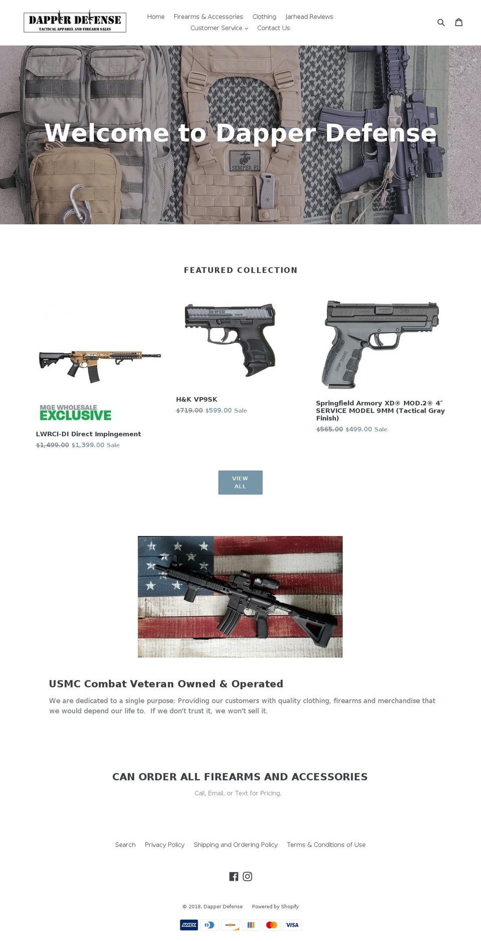 dapperdefense.com — Shopify storefront screenshot