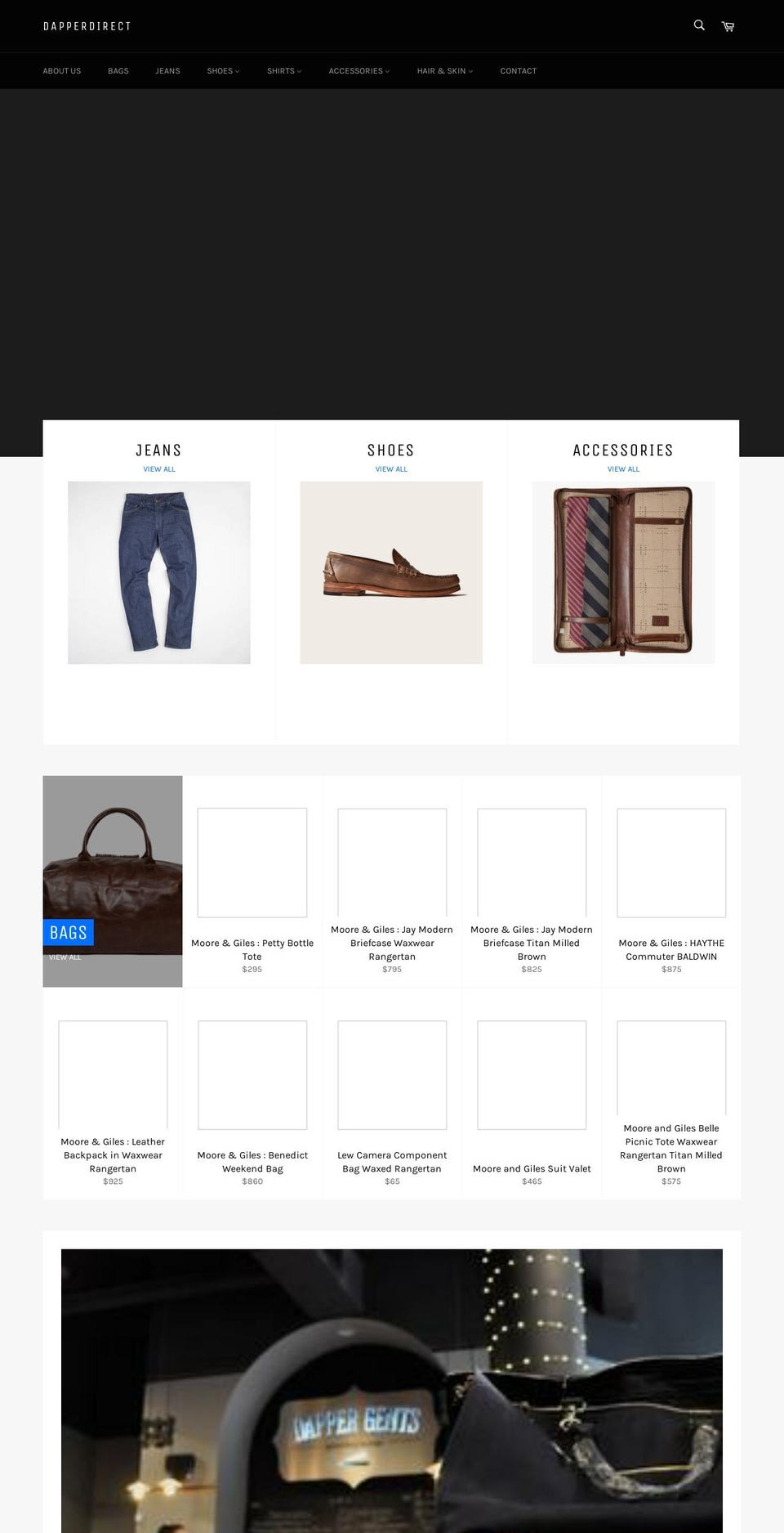 dapperdirect.com — Shopify storefront screenshot