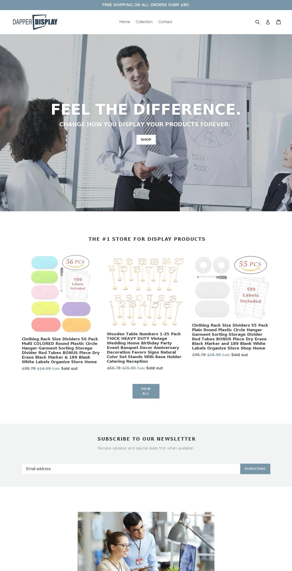 dapperdisplay.com — Shopify storefront screenshot