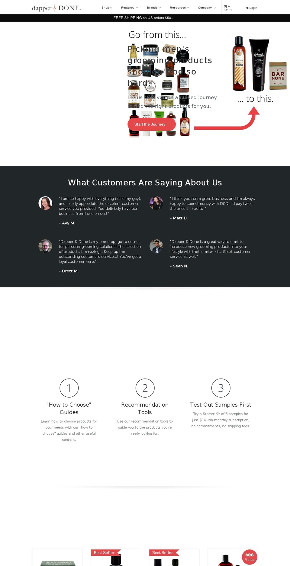 dapperdone.com shopify website screenshot