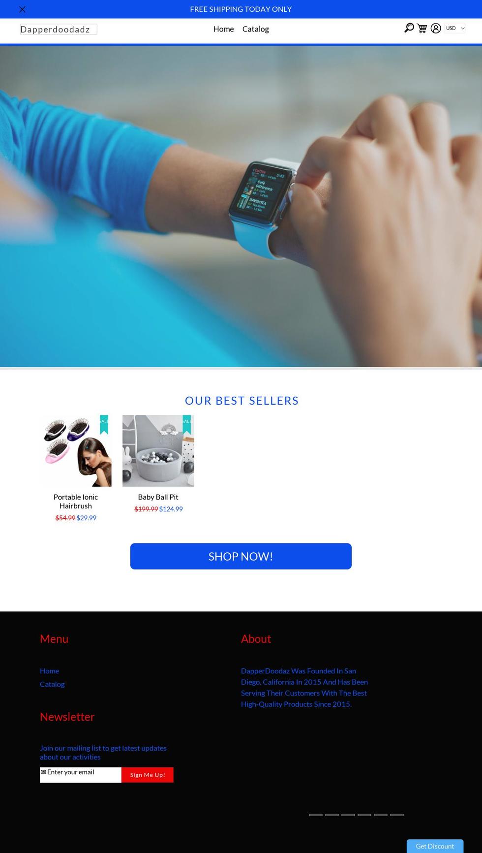 dapperdoodadz.com shopify website screenshot