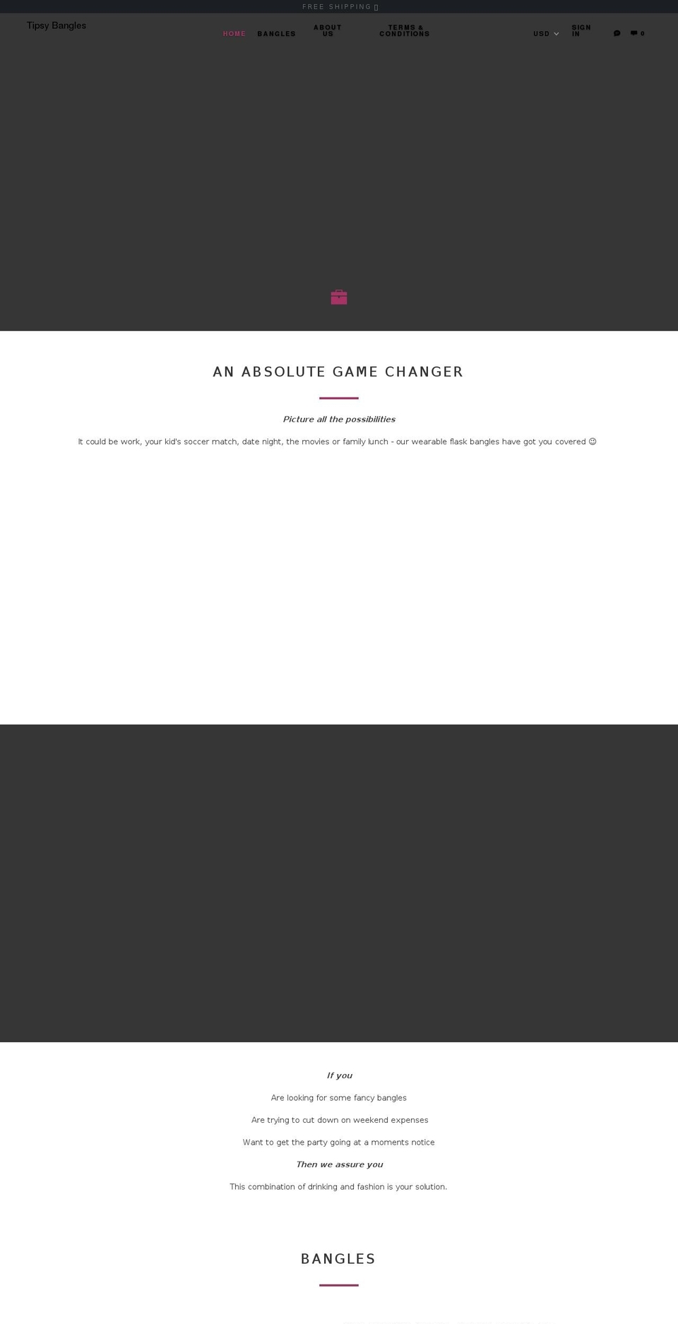 Tipsy Main Shopify theme site example dapperhero.com
