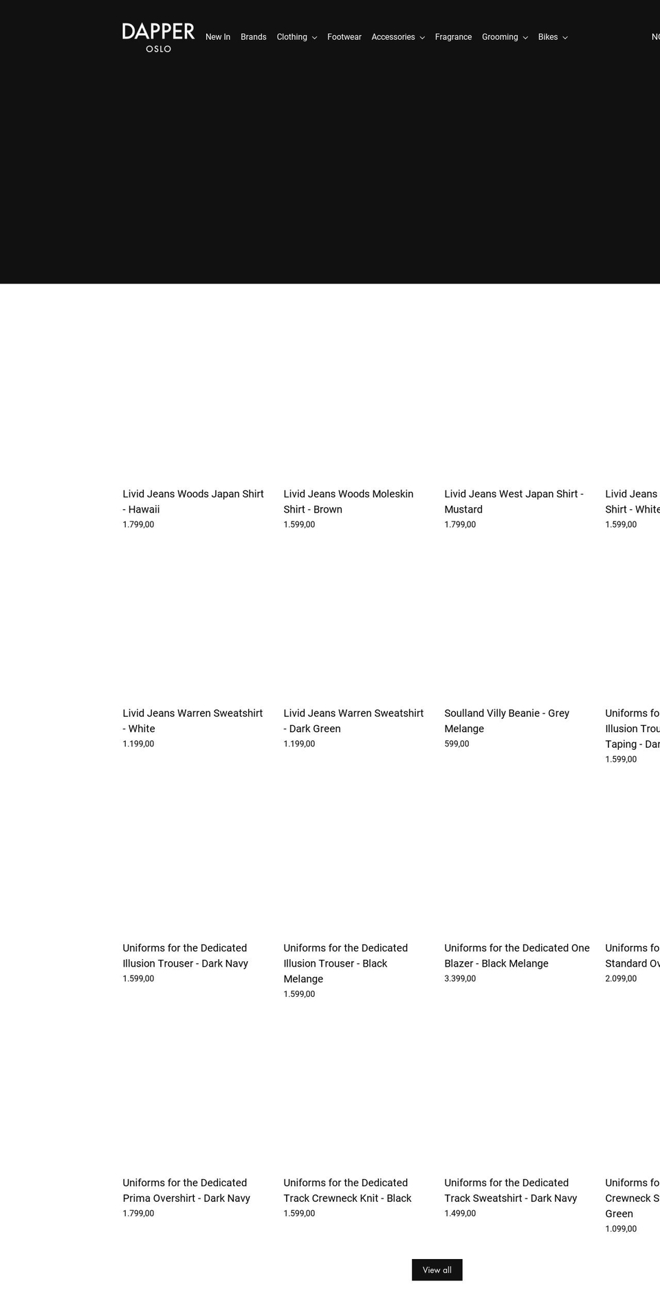 dapperoslo.com — Shopify storefront screenshot