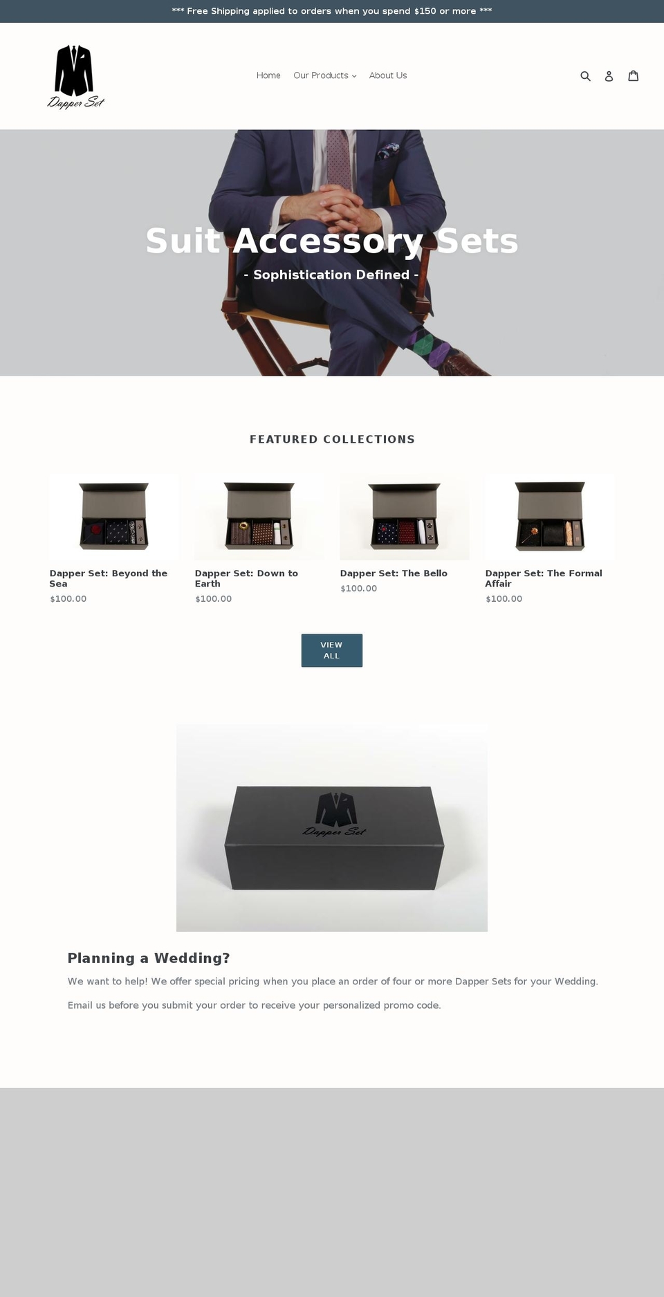 dapperset.com — Shopify storefront screenshot
