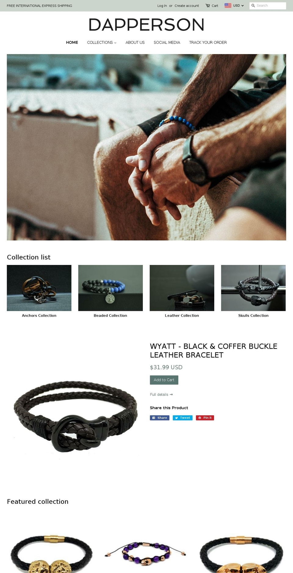 dapperson.com shopify website screenshot