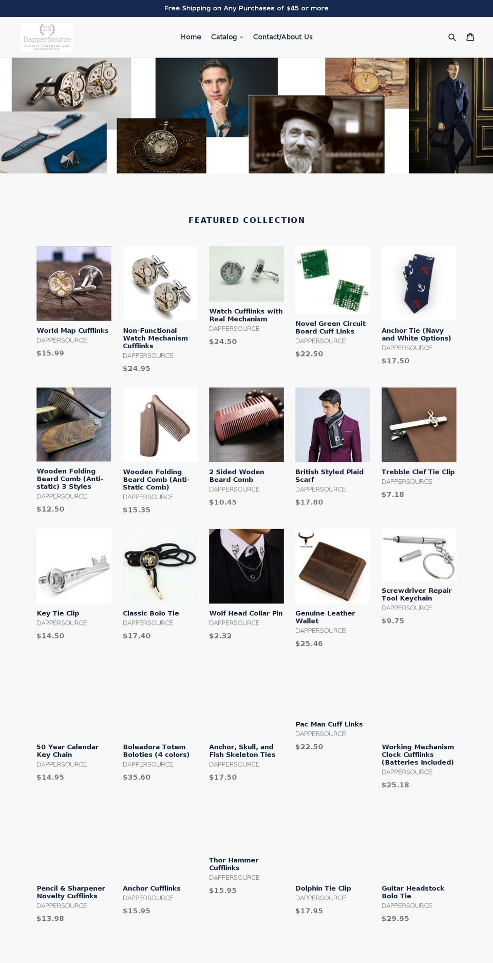 dappersource.com — Shopify storefront screenshot