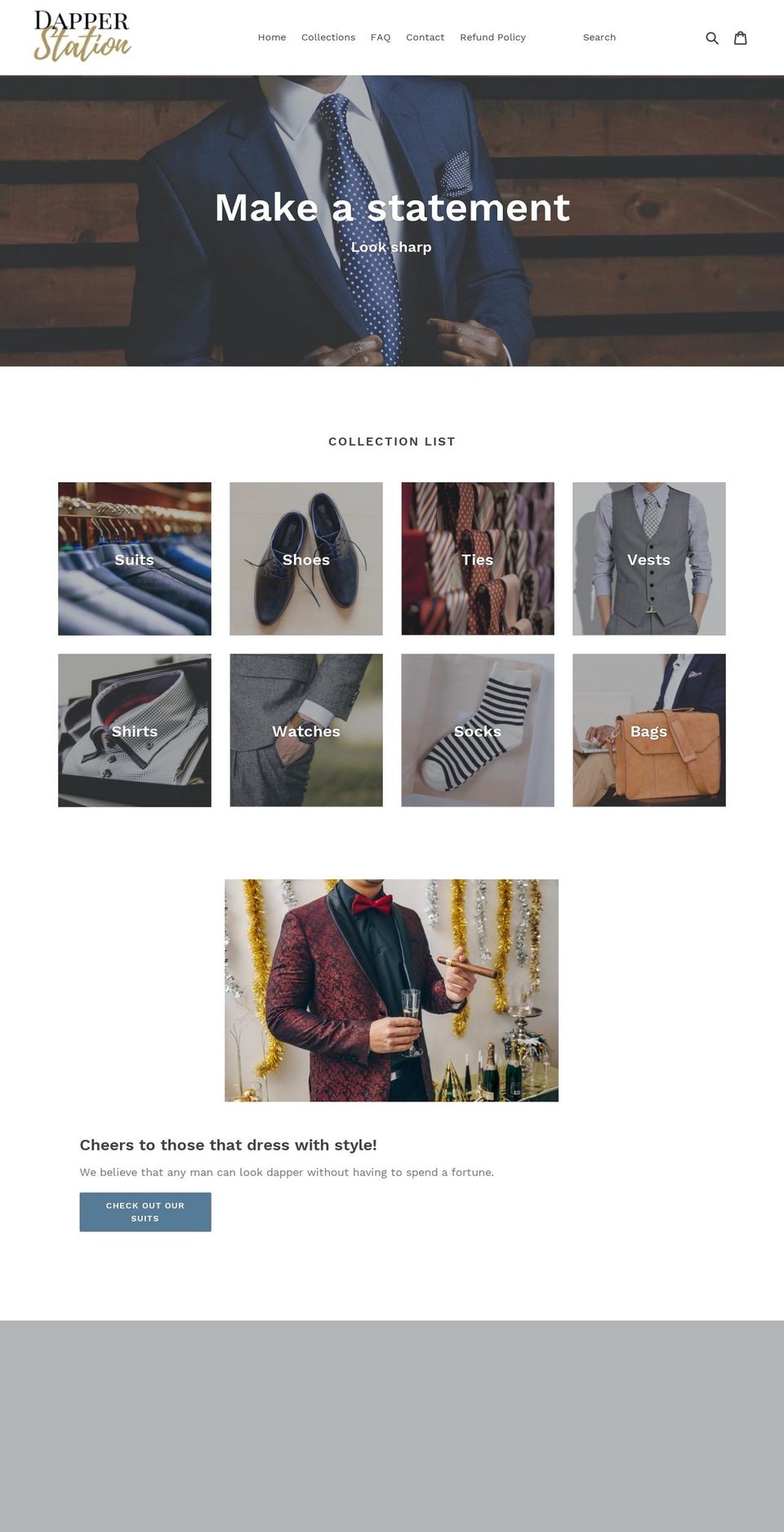 dapperstation.com — Shopify storefront screenshot