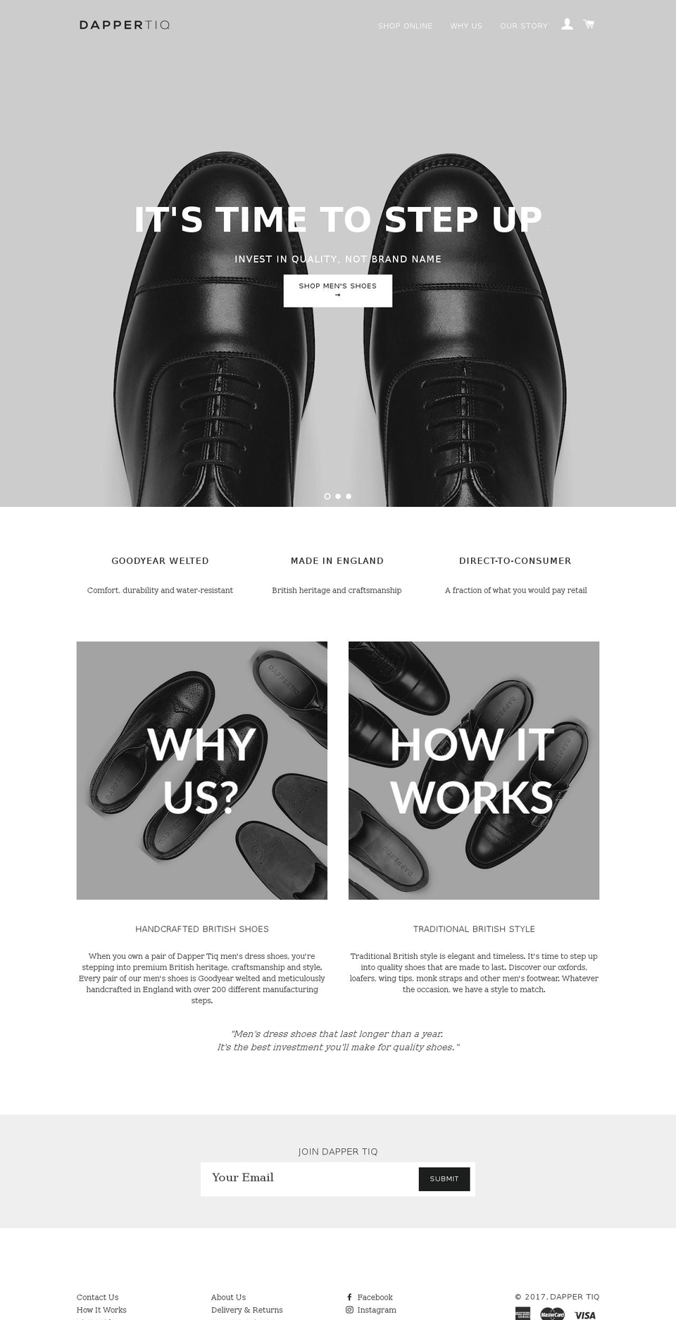 dappertiq.com shopify website screenshot