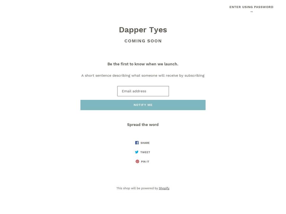 dappertyes.com — Shopify storefront screenshot
