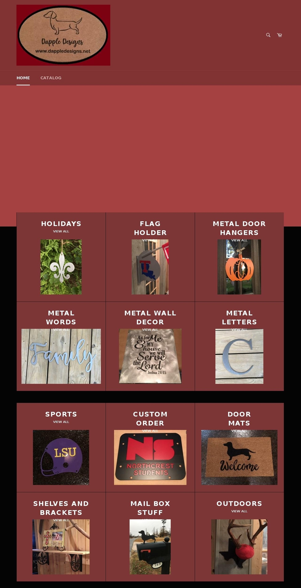 dappledesigns.net shopify website screenshot