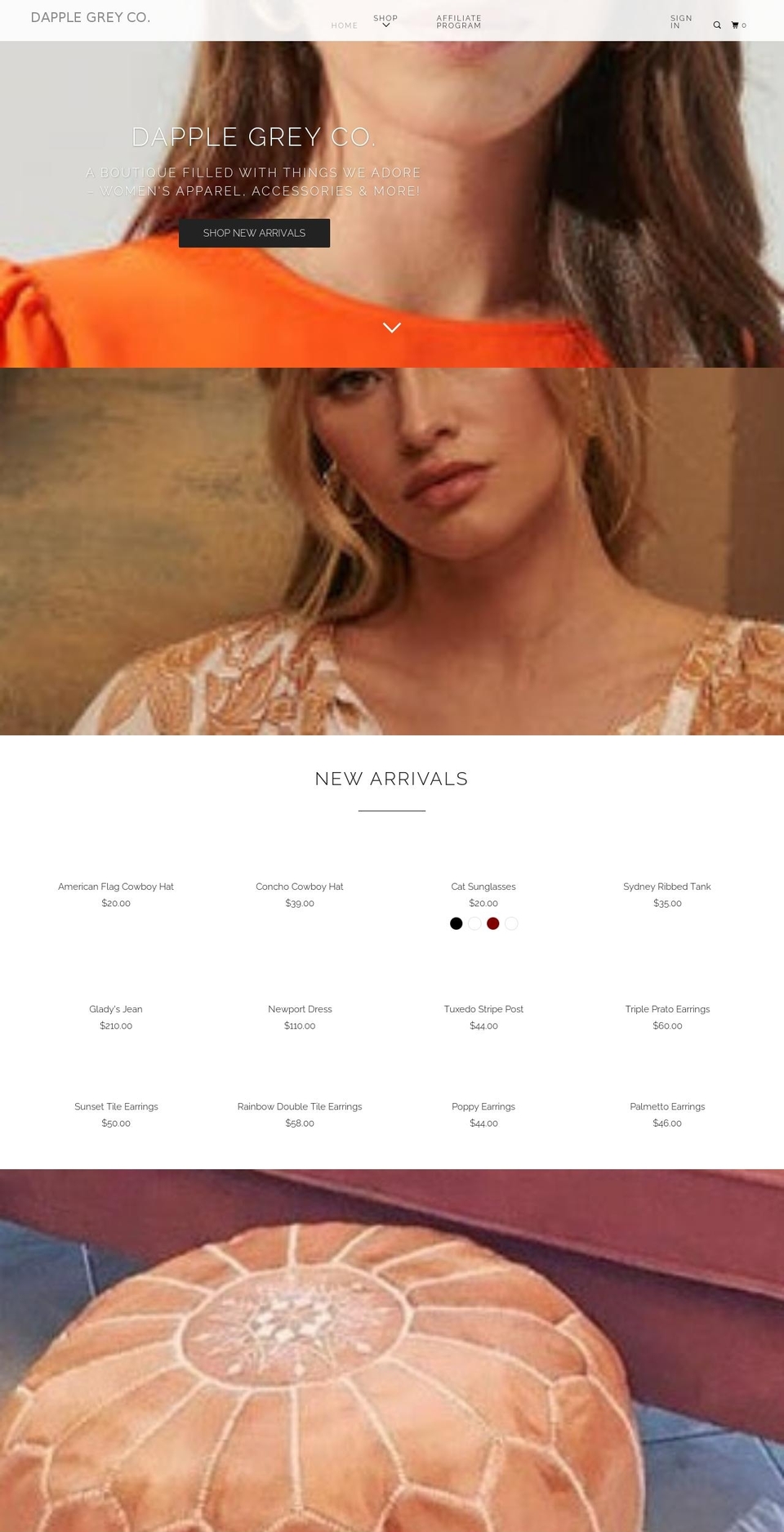 dapplegreycoboutique.com — Shopify storefront screenshot