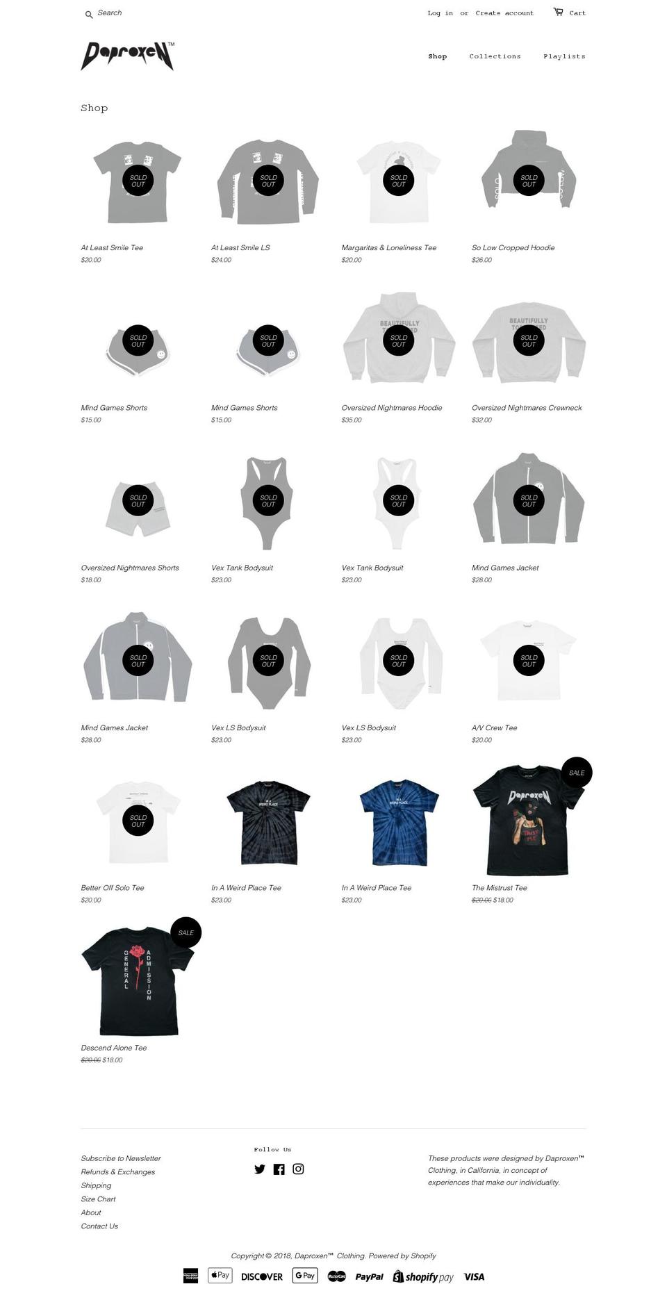 daproxen.com shopify website screenshot