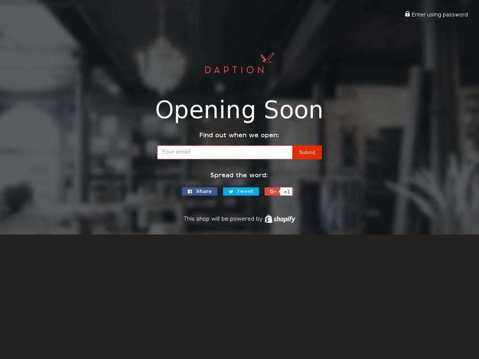 daption.com shopify website screenshot