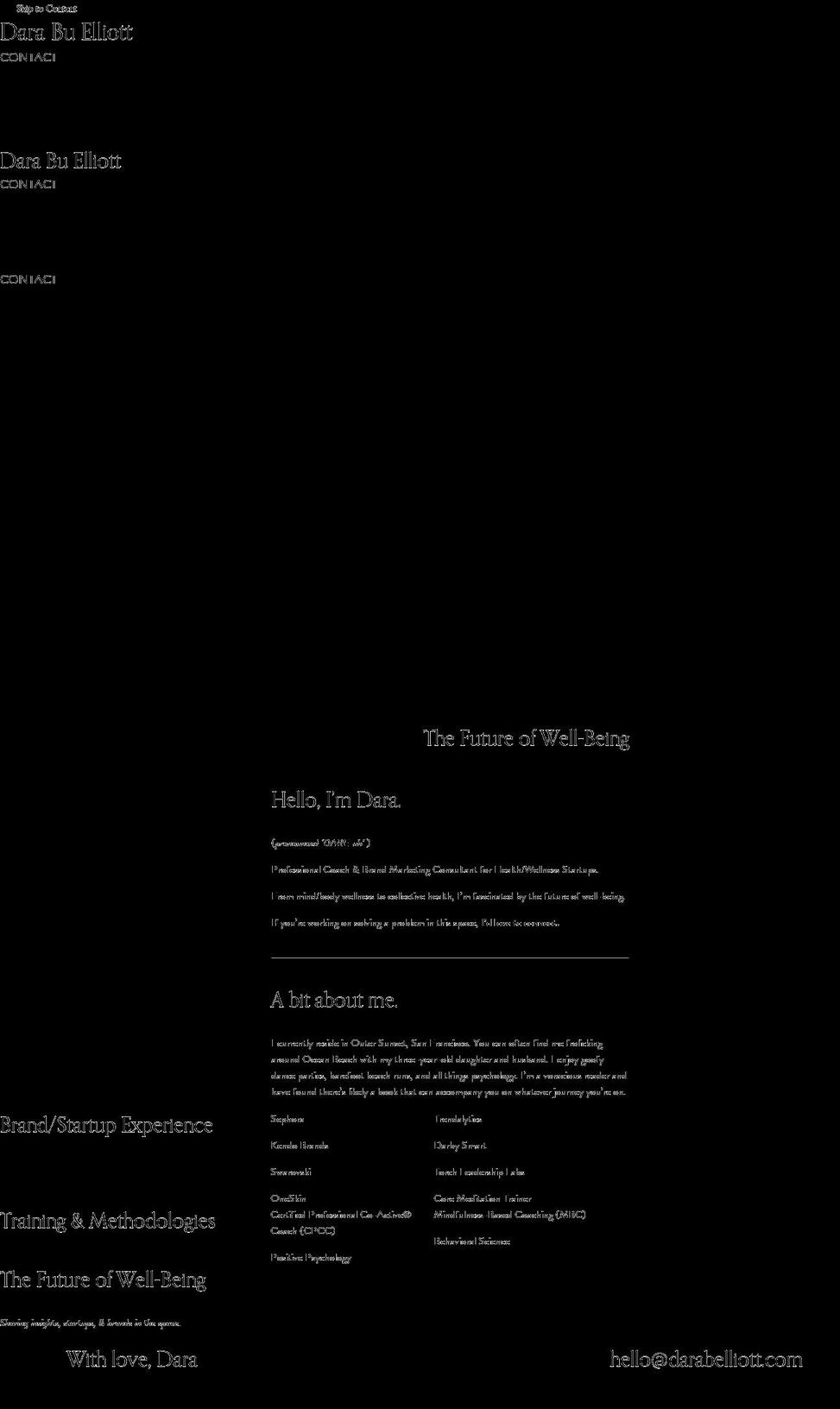 DARA ELLIOTT Jumpstart Shopify theme site example daraelliott.com