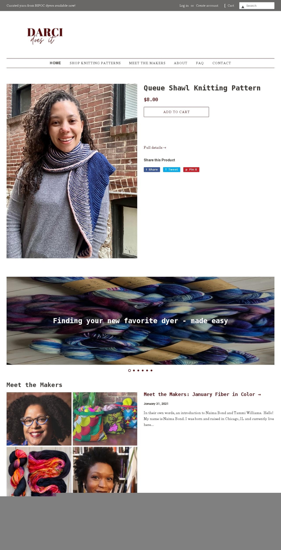 darcidoesit.com shopify website screenshot
