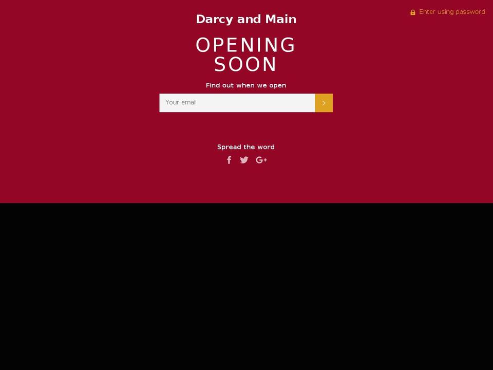 darcyandmain.com — Shopify storefront screenshot