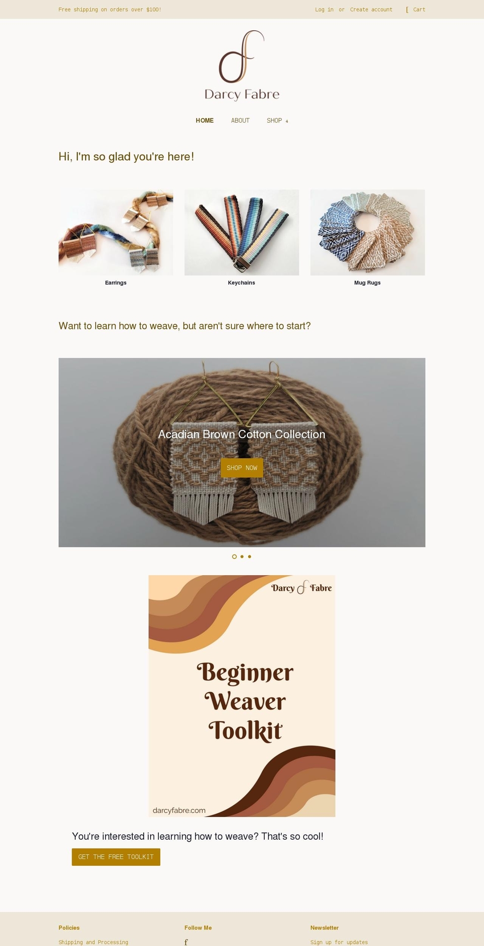 darcyfabre.com shopify website screenshot