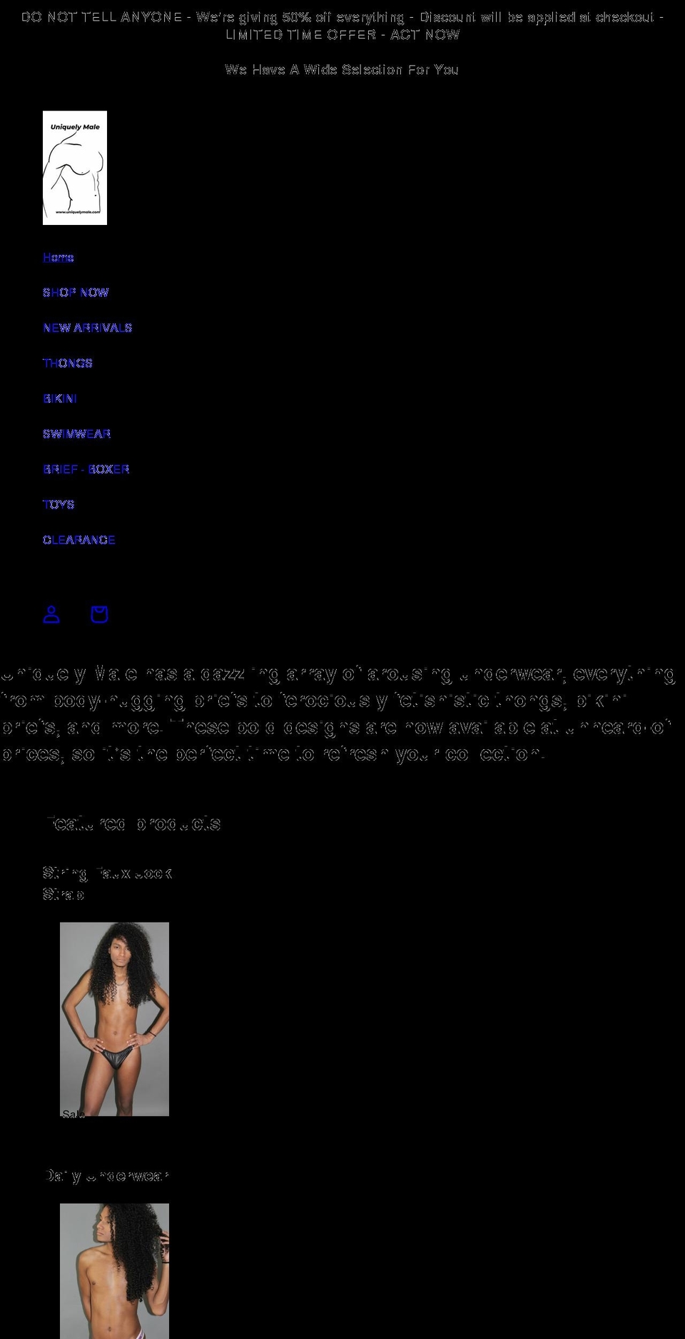 dare2bnaughty.com — Shopify storefront screenshot